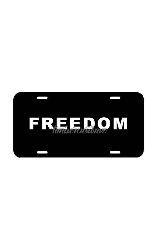 Charlie Kirk FREEDOM Black License Plate Frame- Car Truck SUV #1