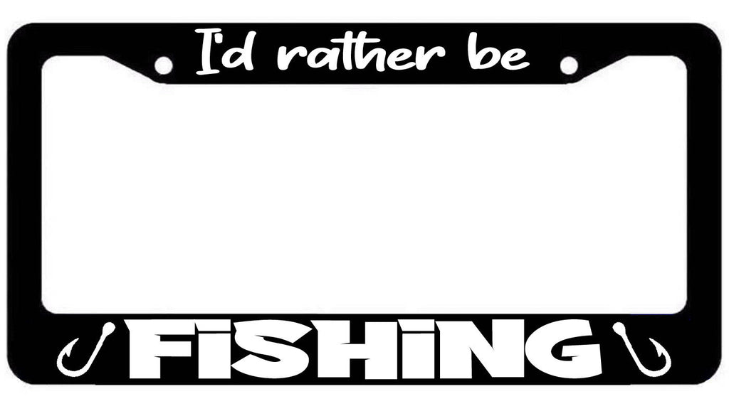 I'd Rather Be Fishing License Plate Frame - Joker plate Cover White – The  Sticky Side